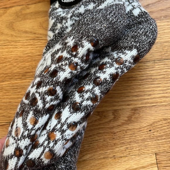 NEW- BUNDLE OF 3- Cozy Thermal Knit Slipper Socks - Picture 6 of 9